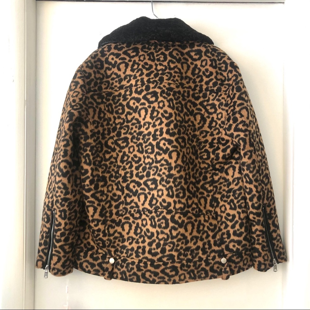Avec Les Filles Leopard Print Wool Jacket NWT - Picture 6 of 10